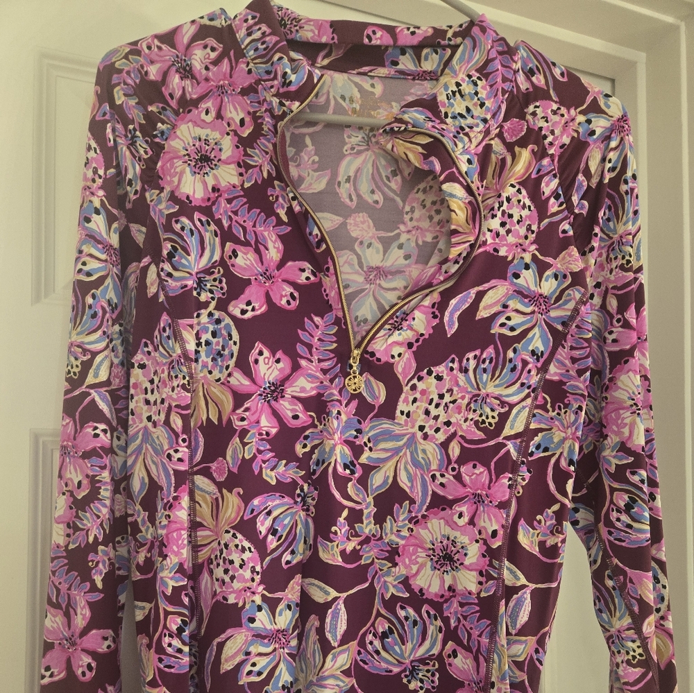 Lilly pulitzer quarter zip Luxletic top